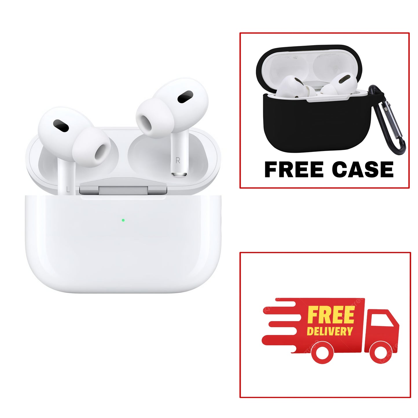 AirPods Pro 2 Mastercopy Premium Quality – Free Case + Free Delivery